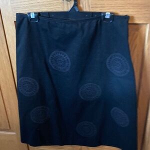 Boden Black Skirt with Pattern embroidery
